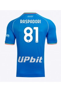 SSC Napoli Giacomo Raspadori #81 Jalkapallovaatteet Kotipaita 2023-24 Lyhythihainen